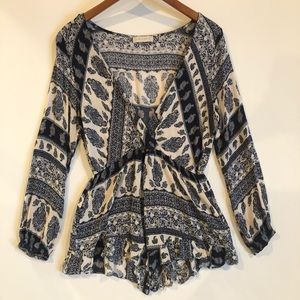 Altar’d state blue printed romper